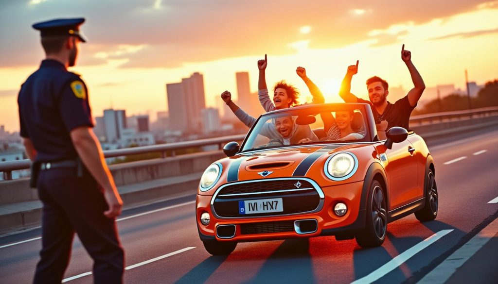 découvrez l'histoire incroyable de ces jeunes conducteurs arrêtés à plus de 205 km/h au volant d'une mini. leur impatience à célébrer les conduits à vivre une expérience à la fois exaltante et risquée. plongez dans les détails de cette folle aventure sur route!