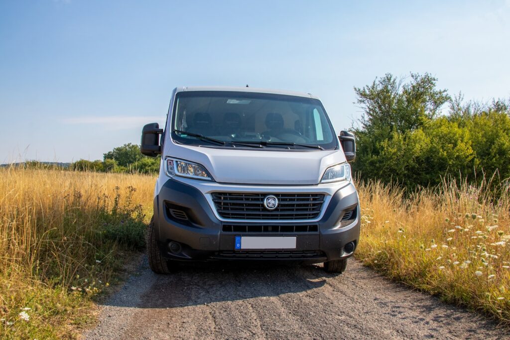 Van on the road