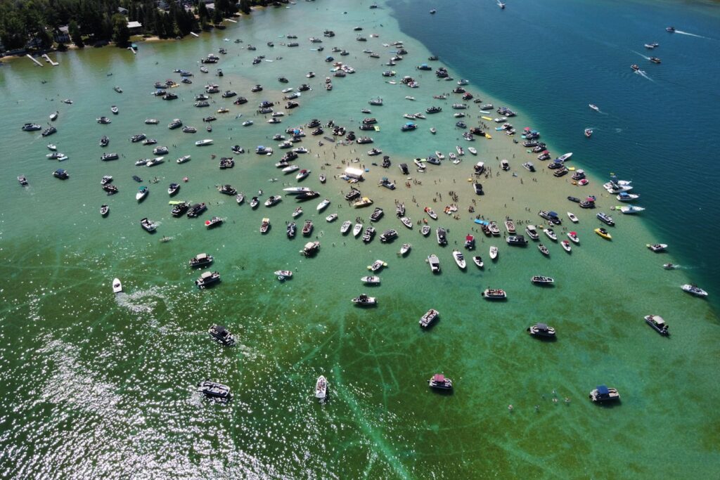 Torch Lake sandbar