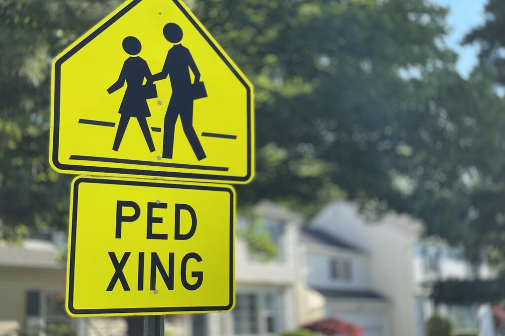 Pedestrian crossing sign