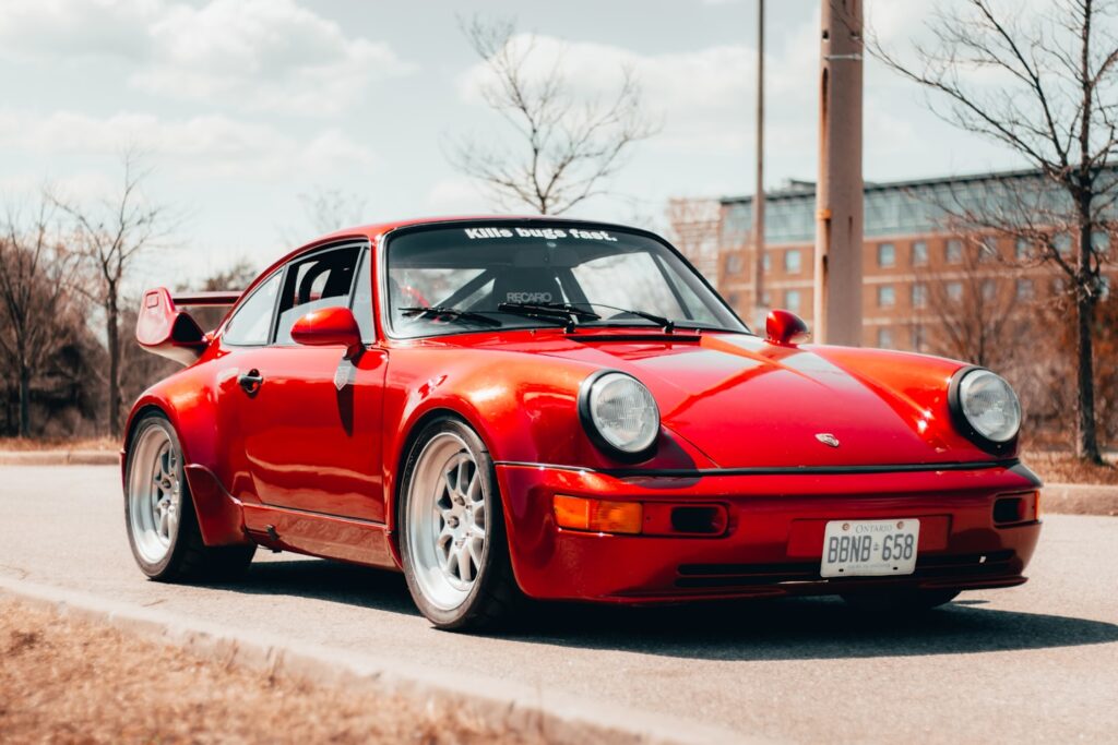 Beautiful red 1975 Porche 911