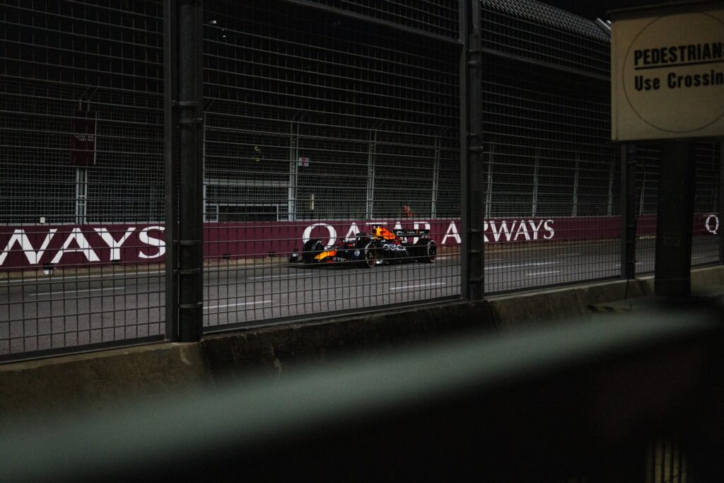 Red Bull Formula 1 Car on the street race.